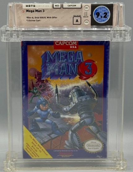 Mega Man 3 Nintendo NES Oval SOQ W/ Offer Sealed New 9.2 A Graded